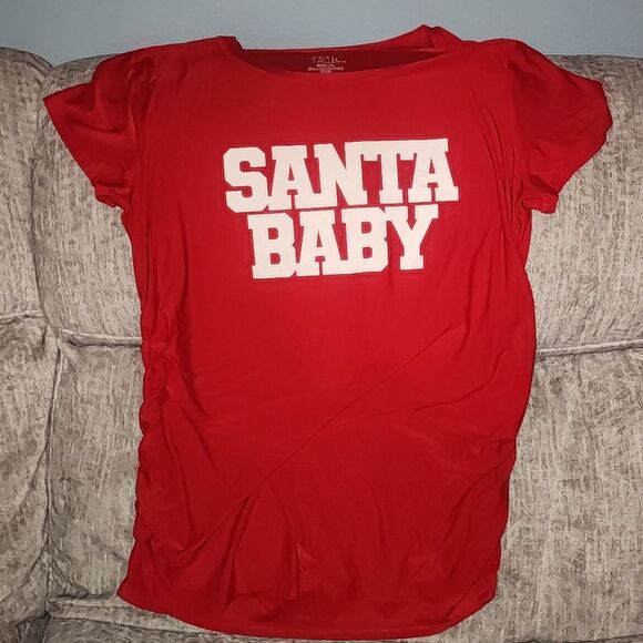 Time and Tru Maternity Santa Baby shirt size S - Picture 8 of 8